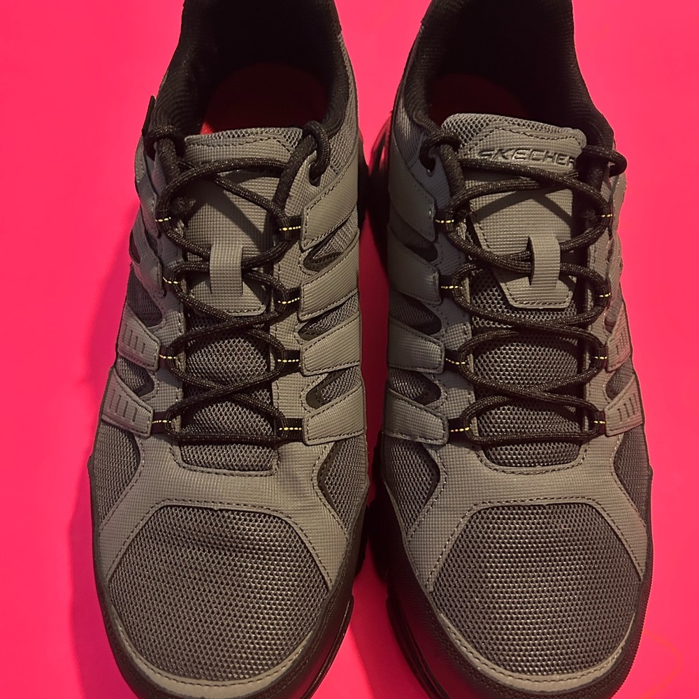 Skechers Gray and Black‎ Athletic Shoes with Rugged Design